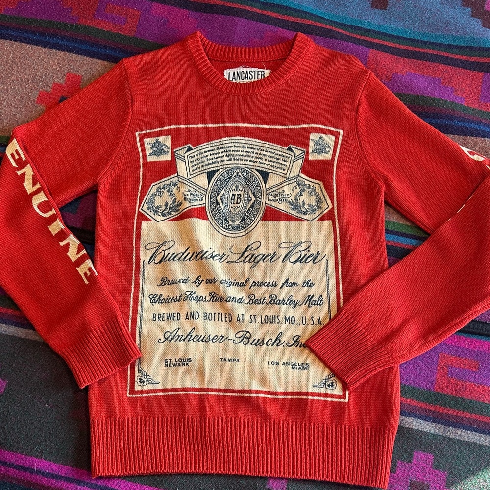 Lancaster Red Budweiser Crewneck Sweater